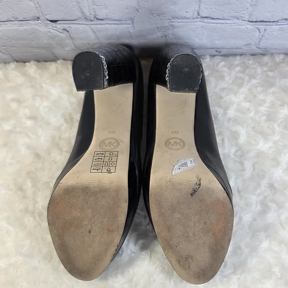 Michael Kors Black Leather Heels - Picture 7 of 9